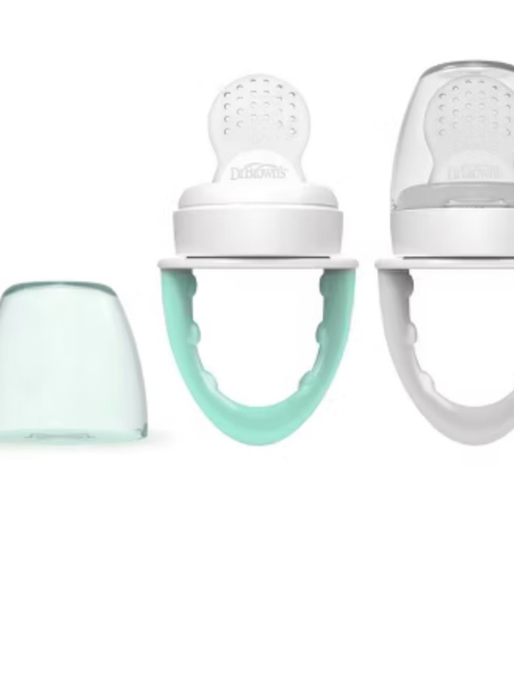 Dr. Brown's Fresh Firsts Silicone Feeder - Mint & Gray - 2pk